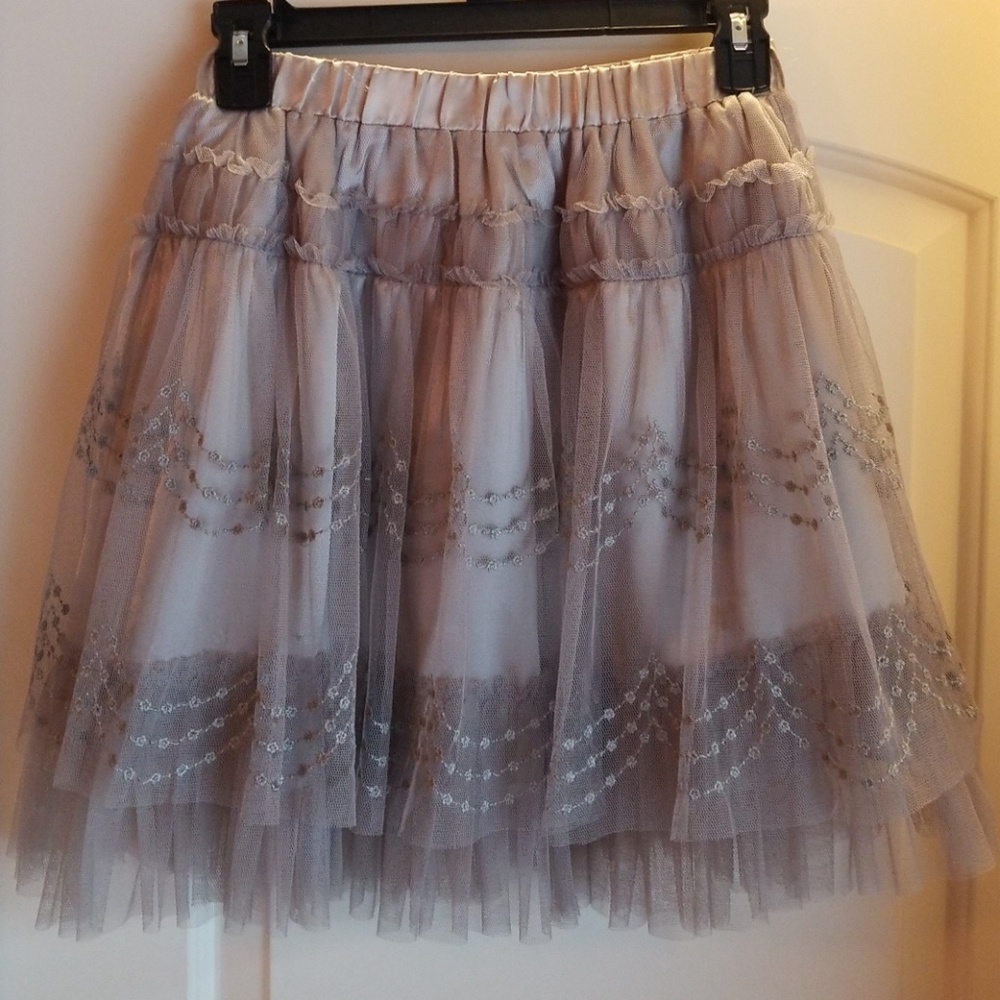 Fun Silver tulle skirt